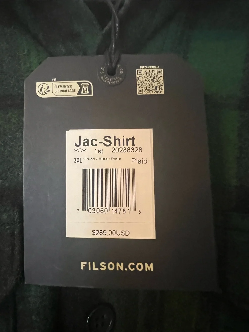 Filson classic plaid